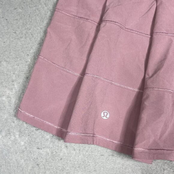 Lululemon Skirt Womens Size 10 Pink Pace Rival Mid Rise Tennis Skort Athletic - Picture 10 of 13